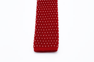Gravata de malha vermelha