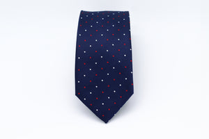 Cravate classique à micro pois bleue