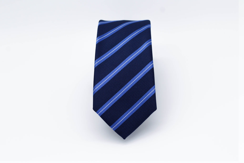 Navy Streak Cravatta Blu